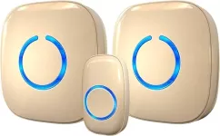 Wireless Doorbell SadoTech ( Color Beige1 Push Buttons + 2 Plug in Receivers, 300 Meter, 52 Melodies...