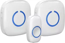 Wireless Doorbell SadoTech ( Color White 1 Push Button + 2 Plug in Receivers, 300 Meter, 52 Melodies...
