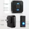 Wireless Doorbell COTINSE ( Color Black 2 Push Buttons + 4 Plug in Receivers, 400 meter 58 Doorbell chimes & 5 Volume Levels, LED Strobe )