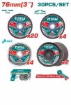 Total Cutting And Grinding Disc Set 30 Pcs 76mm