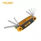 TOLSEN 8PCS FOLDING BALL POINT HEX KEY SET