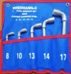 L-Shaped Socket Wrench Set 5 Pce 8-10-13-14-17 MM WISEMANN