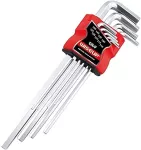 WISEUP Chrome Extra Long Pistol Set (9 Pieces, 1.5mm-10mm)