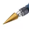 WISEUP 3pcs HSS Step Drill Bit Set, Cone Drill Bit