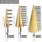 WISEUP 3pcs HSS Step Drill Bit Set, Cone Drill Bit