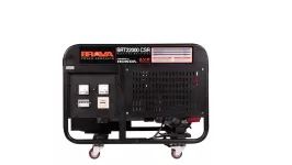 MARSH GASOLINE GENERATOR 21KW 26HP WITH 3 PHASE CURRENT CONDITIONER BRAVA MODEL BRT 22000 CSR
