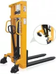 Manual stacker 2 TON - 1.6 meter lift height with an adjustable fork