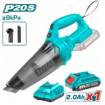 TOTAL Vacuum Cleaner 20 Volt With One Battery 2Ah And Charger