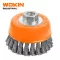 CUP TWIST WIRE BRUSH WITH NUT (INDUSTRIAL) 3" WOKIN
