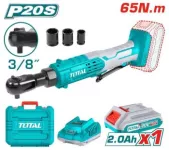 يد عزم بطارية 20 فولت مربع 3/8 بوصة  65 نيوتن واحد بطارية و شاحن توتال