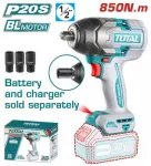 TOTAL Cordless Impact Wrench 20V / 850Nm Without Battery And Charger