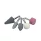 GRANDING MOUNTED STONES SET 5PCS  WOKIN