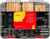 Woodworking Dowel Jig Kit 84 Piece Amtech