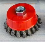 Cup Brush, Twisted Wire, 3" , M14