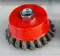 Cup Brush, Twisted Wire, 3" , M14