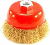 Cup Brush, Crimped Wire, 3" , M14