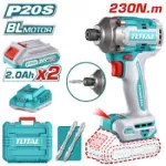 TOTAL Cordless Brushless Impact Driver 20V 2Ah 230NM