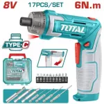 TOTAL Cordless Screwdriver 8V / 1.5Ah Type-C (TSDLI08025)