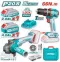 Total Cordless Combo Kit 20v Impact Drill 66Nm + Angle Grinder 115mm With 1 Battery 4Ah, 1 Battery 2Ah And Charger