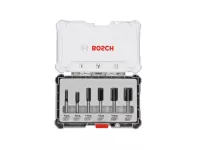 Bosch Router Bit Set 6 Pcs Straight Bits 8 Mm Shank