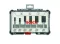 Bosch Router Bit Set 6 Pcs Straight Bits 8 Mm Shank