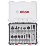Bosch Router Bit Set 15 Pcs Mixed 6 Mm Shank