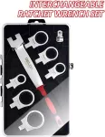 Interchangeable Flex Head Ratcheting Wrench Set 6 IN 1 8-19mm