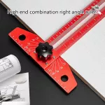 Precisions Marking Ruler Square T Type Woodworking Scribers Measuring Tool 35cm
