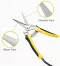 Scissors One Hand Stainless Steel Yellow