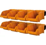 Set Of 10 Pieces – Open Plastic Storage Box, Yellow Color, Size No. 10, Dimensions 103×165×75 Mm, Br...