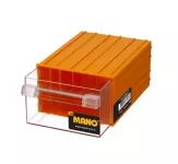 Plastic Drawers No. 55, Yellow Color, Size 212×302×126 Mm, Brand: MANO, Made In Turkey