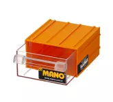 Plastic Drawers No. 30, Yellow Color, Size 110×120×62 Mm, Brand: MANO, Made In Turkey
