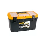 Jumbo Plastic Tool Box With Plastic Lock And Upper Compartments, 16 Inches, Size 413×212×224 Mm, Bra...