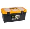 Plastic Tool Box With Plastic Lock And Upper Compartments, 19 Inches, Size 486×267×242 Mm, Brand: MANO, Made In Turkey