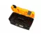Plastic Tool Box With Plastic Lock And Upper Compartments, 16 Inches, Size 413×212×186 Mm, Brand: MANO, Made In Turkey