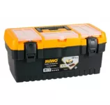 Plastic Tool Box With Plastic Lock And Upper Compartments, 16 Inches, Size 413×212×186 Mm, Brand: MA...
