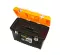 Jumbo Plastic Tool Box With Metal Lock And Upper Compartments, 19 Inches, Size 486×267×320 Mm, Brand: MANO, Made In Turkey