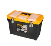 Jumbo Plastic Tool Box With Metal Lock And Upper Compartments, 19 Inches, Size 486×267×320 Mm, Brand...