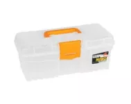 "Economical Transparent Plastic Tool Box, 12 Inches, Size 360×155×110 Mm, Brand: MANO, Made In Turke...