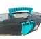 Plastic Tool Box With Upper Compartments, Turquoise Color, New Model, 13 Inches, Size 320×165×135 Mm, Brand: MANO, Made In Turkey