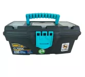 Plastic Tool Box With Upper Compartments, Turquoise Color, New Model, 13 Inches, Size 320×165×135 Mm...