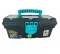 Plastic Tool Box With Upper Compartments, Turquoise Color, New Model, 13 Inches, Size 320×165×135 Mm, Brand: MANO, Made In Turkey