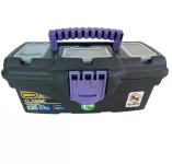 Plastic Tool Box With Upper Compartments, Purple Color, 13 Inches, Size 320×165×135 Mm, Brand: MANO,...