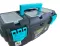 Plastic Tool Box With Upper Compartments, Turquoise Color, New Model, 16 Inches, Size 410×206×192 Mm, Brand: MANO, Made In Turkey.