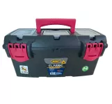 Plastic Tool Box With Upper Compartments, Red Color, New Model, 16 Inches, Size 410×206×192 Mm, Bran...