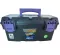Plastic Tool Box With Upper Compartments, Purple Color, 16 Inches, Size 410×206×192 Mm, Brand: MANO, Made In Turkey.