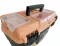 Plastic Tool Box With Upper Compartments And Movable Internal Drawers, Peach Color, 17 Inches, Size 434×250×238 Mm, Brand: MANO, Made In Turkey