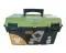 Plastic Tool Box With Upper Compartments And Movable Internal Drawers, Light Green Color, 17 Inches, Size 434×250×238 Mm, Brand: MANO, Made In Turkey