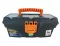 Plastic Tool Box With Upper Compartments, Yellow Color, 13 Inches, Size 320×165×135 Mm, Brand: MANO, Made In Turkey