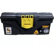 Plastic Tool Box, Yellow Color, 13 Inches, Size 320×165×135 Mm, Brand: MANO, Made In Turkey